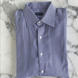 Tom Ford Blue and White Pattern Shirt